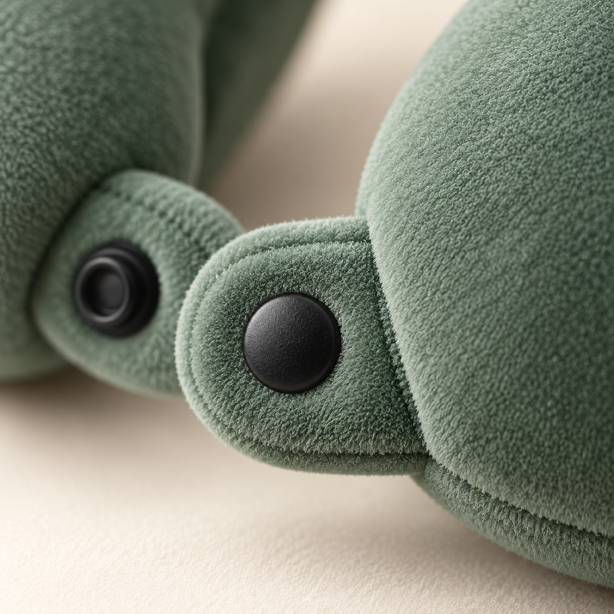 Snap-Front Memory Foam Travel Neck Pillow