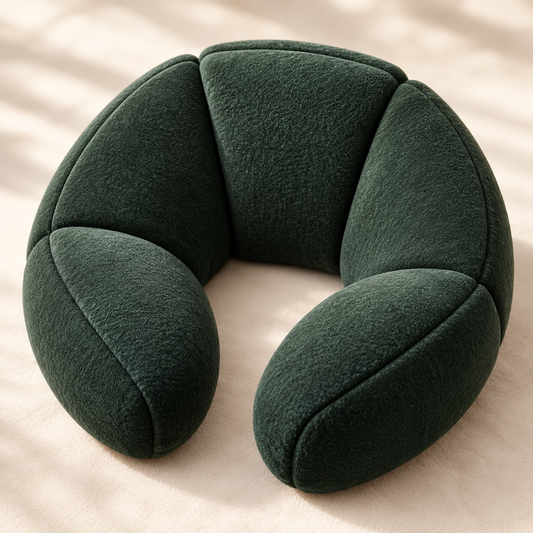 Contoured Memory Foam Travel Neck Pillow