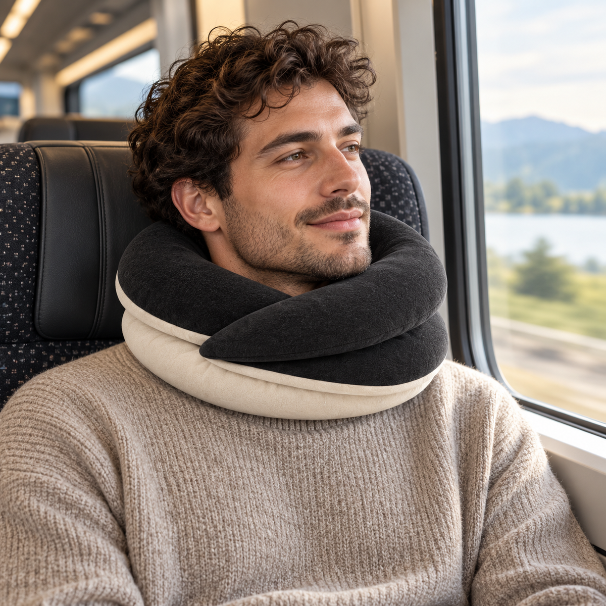 Wraparound Memory Foam Travel Neck Pillow