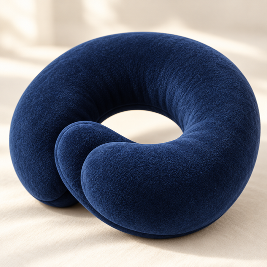 Plush Memory Foam Travel Neck Pillow