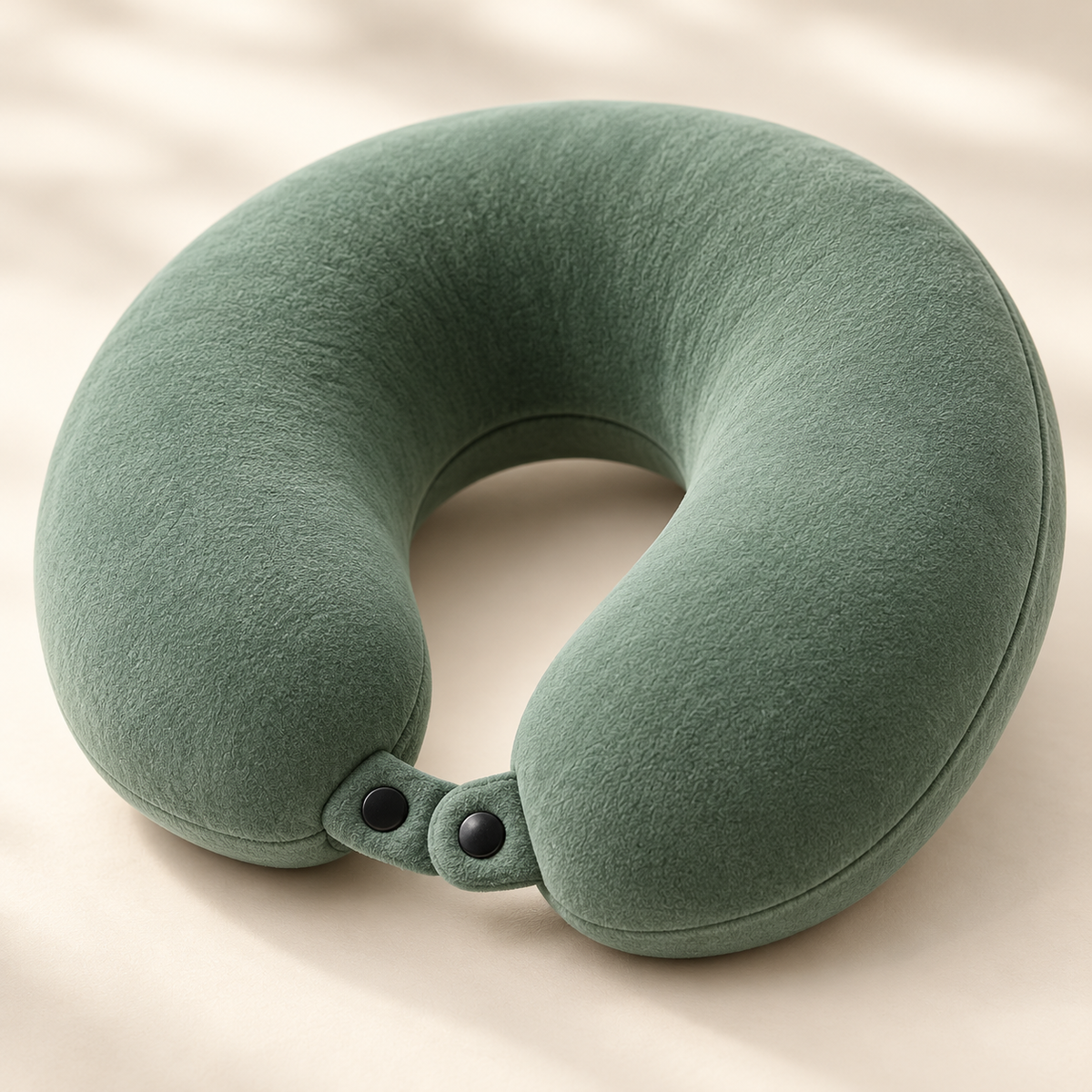 Snap-Front Memory Foam Travel Neck Pillow