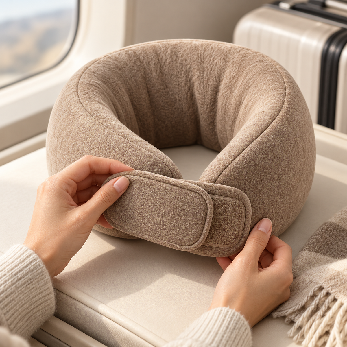 High-Sided Memory Foam Travel Neck Pillow