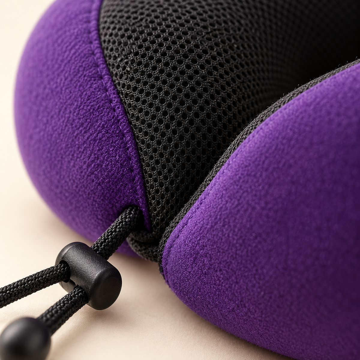 Drawcord Memory Foam Travel Neck Pillow