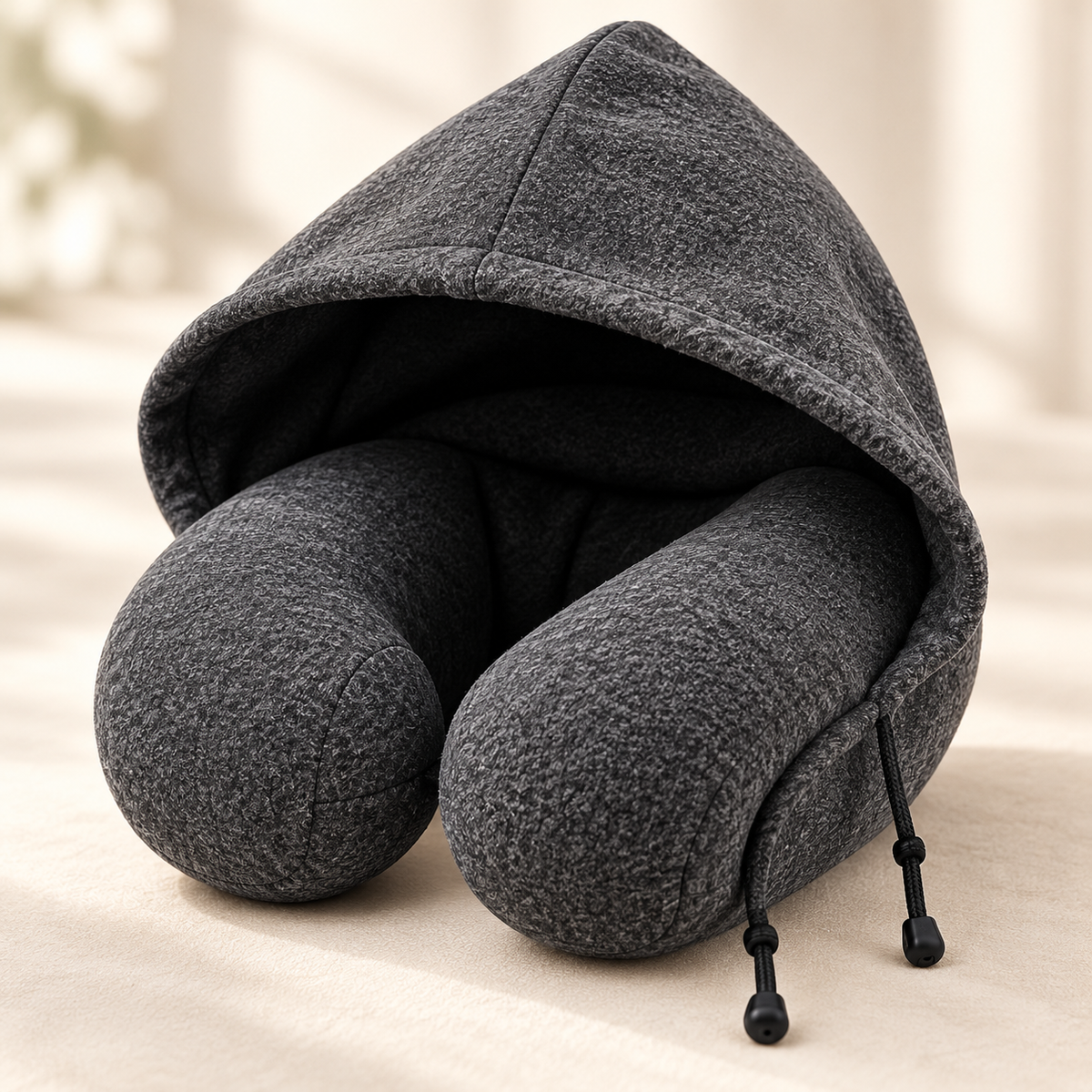 Hooded Memory Foam Travel Neck Pillow