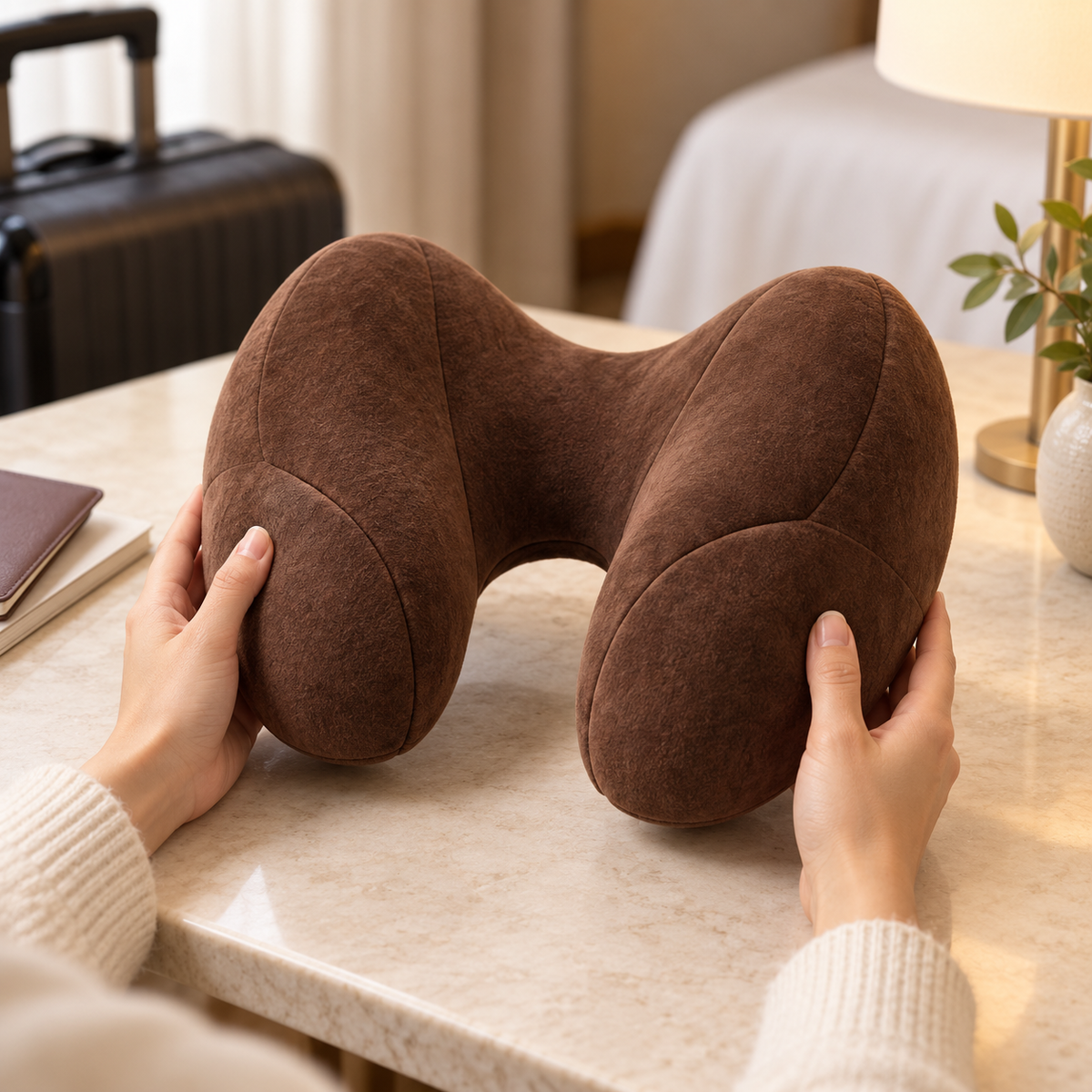 Contoured Memory Foam Travel Neck Pillow