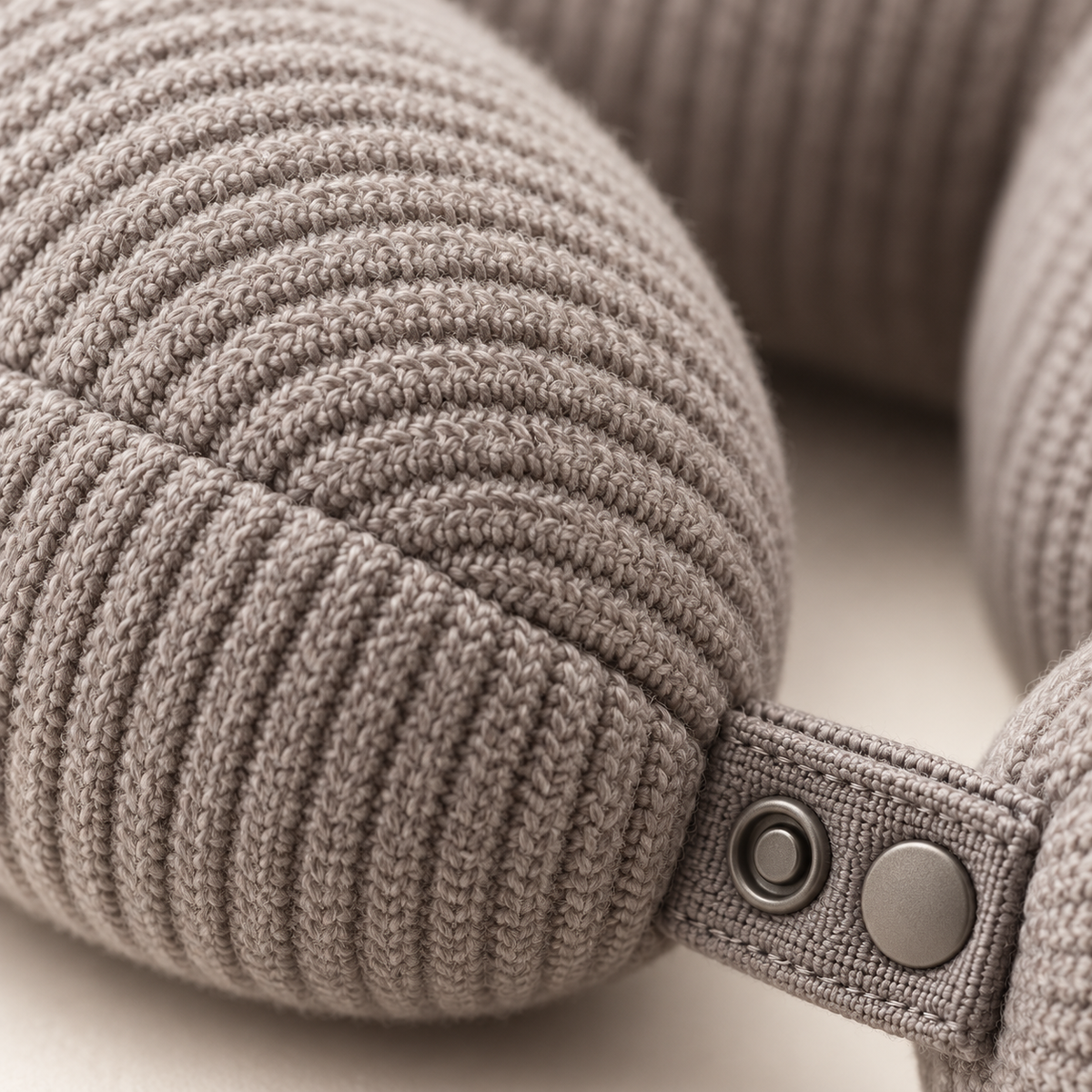 Ribbed Memory Foam Travel Neck Pillow