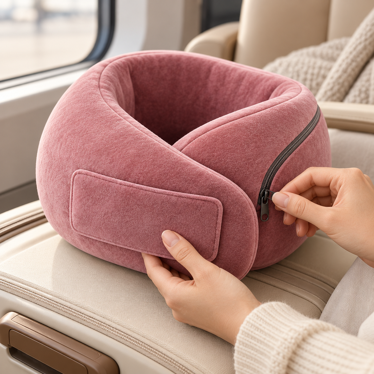 Wraparound Memory Foam Travel Neck Pillow